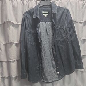 Treasure & Bond Dark Blue Button Down Shirt